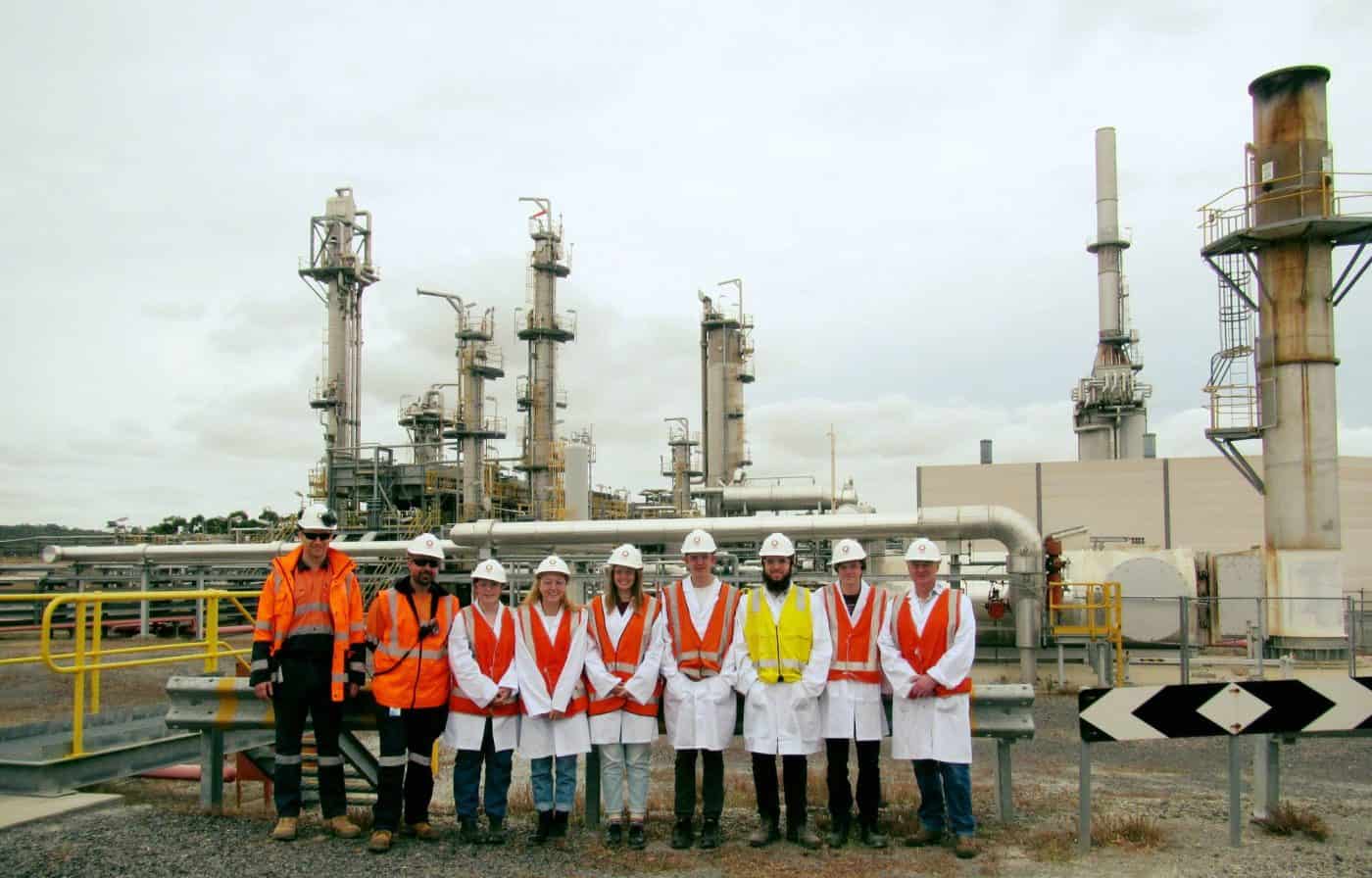 Year 12 chemistry excursion to Lang Lang gas plant South Gippsland Bass Coast LLEN